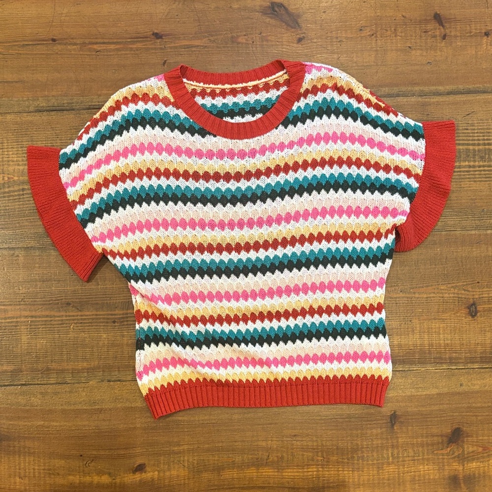 Colorful Striped Women's Sweater - Picture 3 of 4